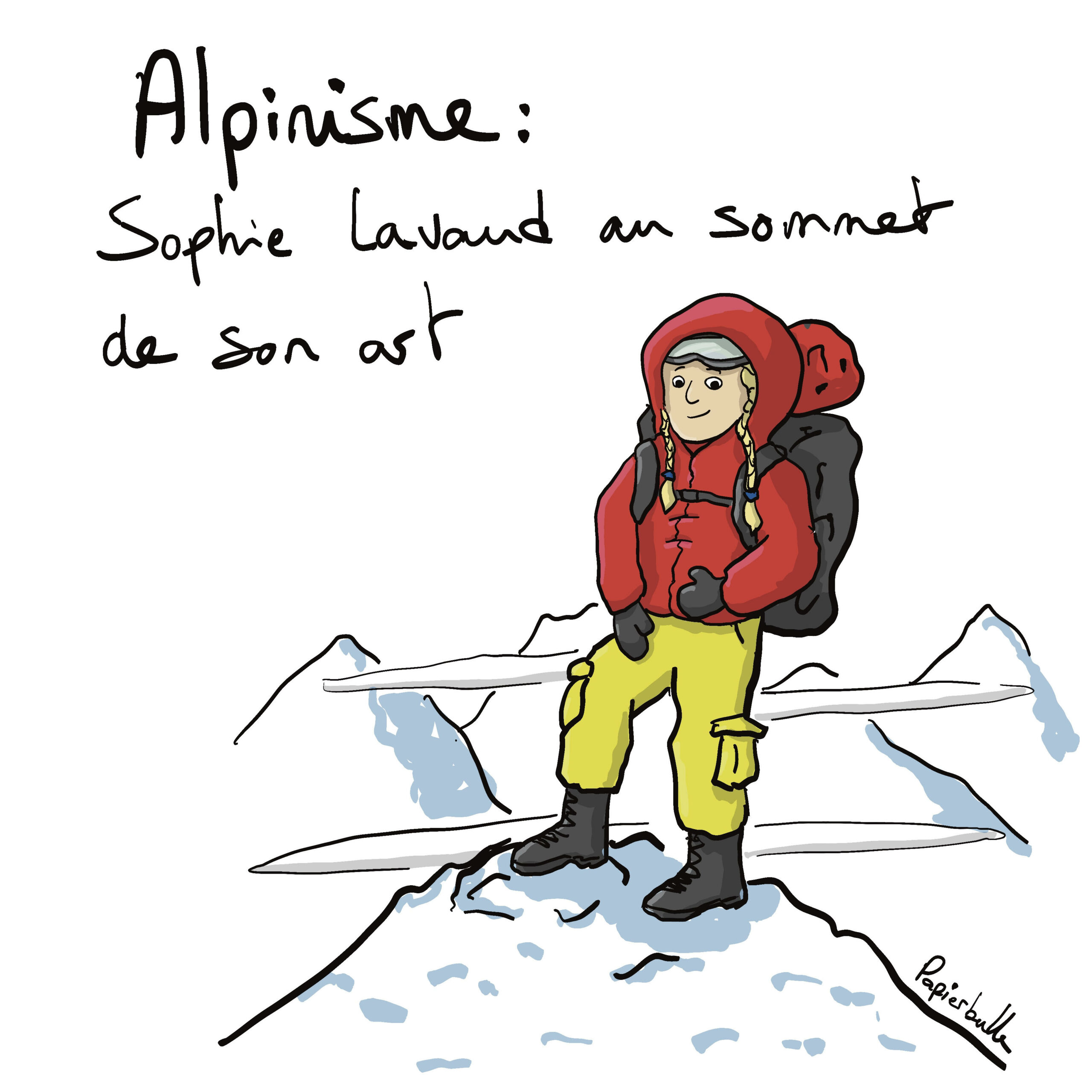 alpinisme sophie lavaud sommet montagne papierbulle papier bulle illustrateur freelance illustration